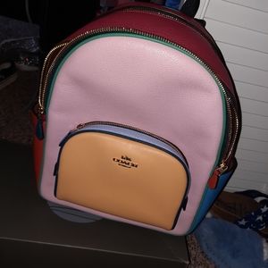 Womens colorblock Coach backpack